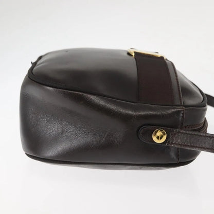 Salvatore Ferragamo Vara Bow camera Leather, Brown, Leather, Shoulder Bag