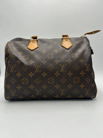 Louis Vuitton Speedy Monogram Canvas, Brown, Canvas, Handbag