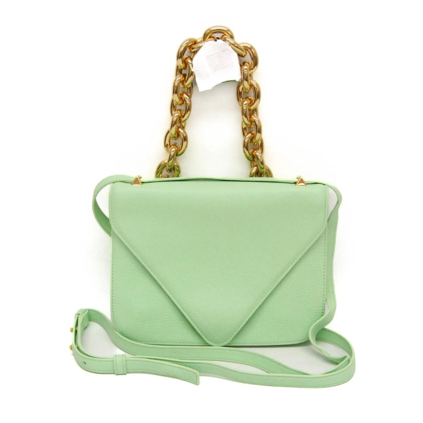 Bottega Veneta Mount Leather, Green, Leather, Shoulder Bag