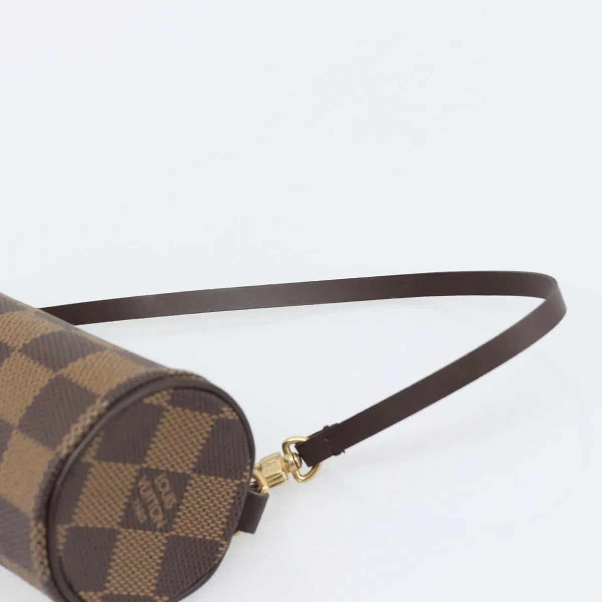 Louis Vuitton Papillon Pochette Damier Ebene, Brown, Canvas, Clutch