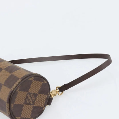 Louis Vuitton Papillon Pochette Damier Ebene, Brown, Canvas, Clutch