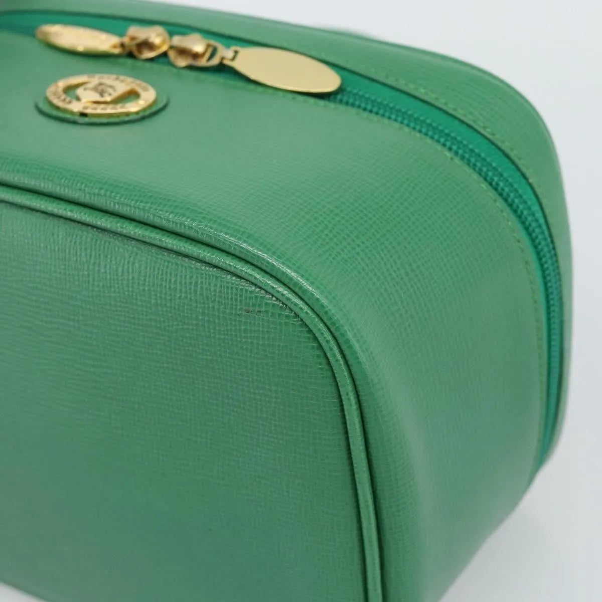 Burberry Vanity Leather, Green, Leather, Clutch