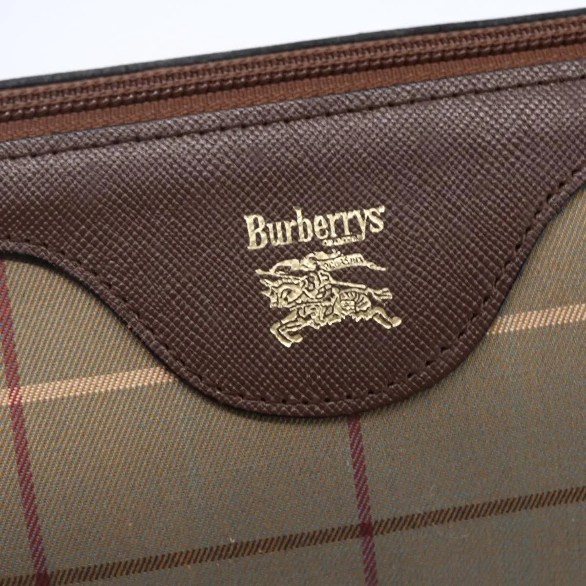 Burberry Nova check Pochette Canvas, Beige, Canvas, Clutch