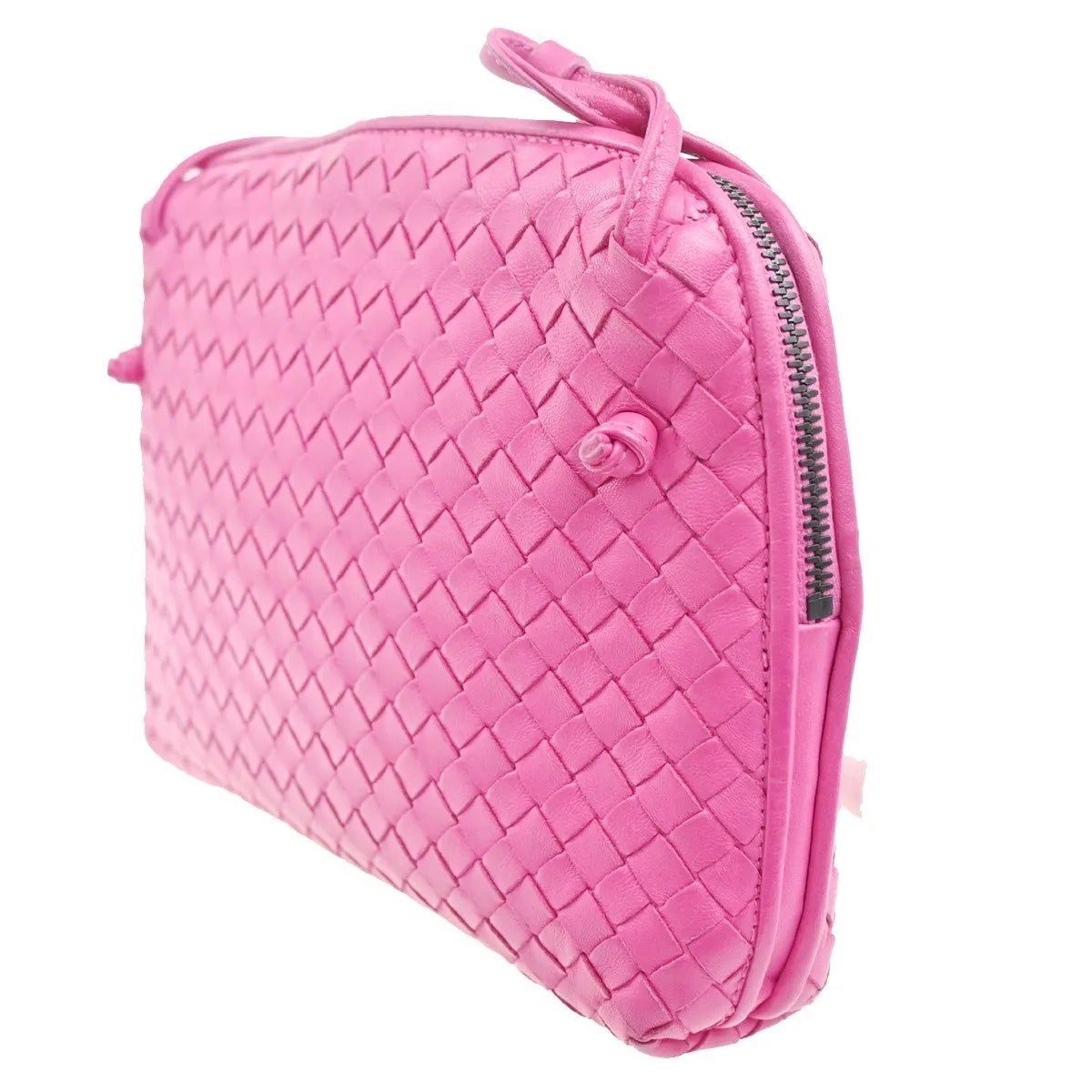 Bottega Veneta Nodini Intrecciato Nappa, Pink, Leather, Shoulder Bag