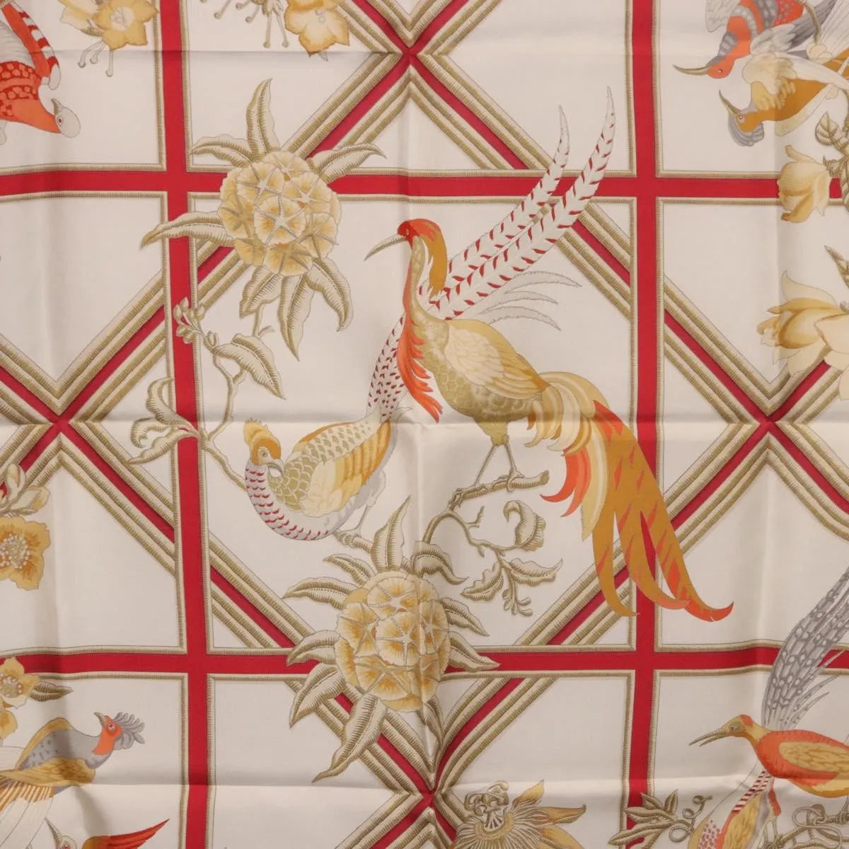 Hermes Carré 90 Silk multicolor, Red, Silk, Scarf