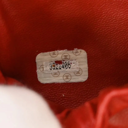 Chanel Vintage Timeless Cosmetic Case Caviar, Red, Leather, Handbag