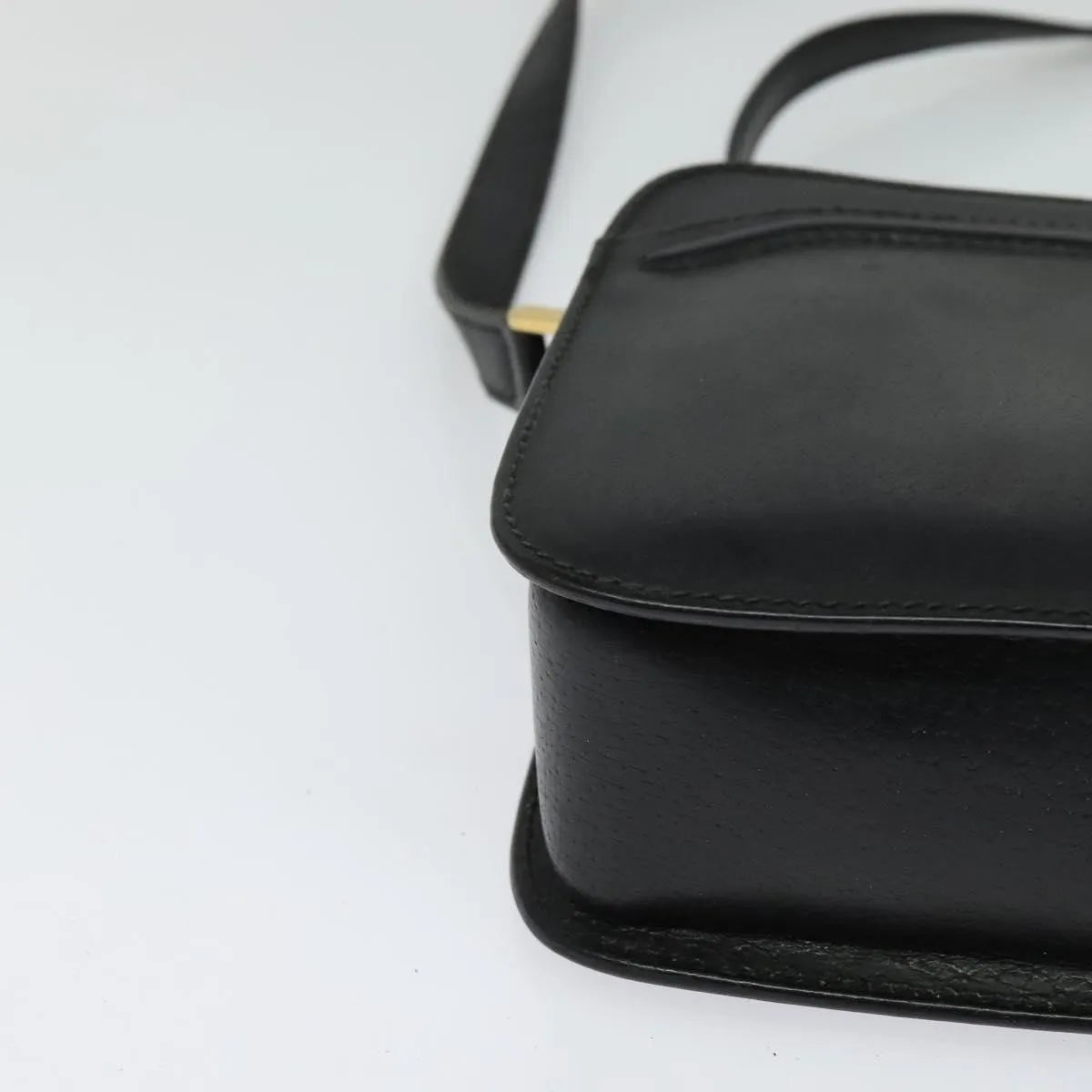 Gucci Vintage Leather, Black, Leather, Shoulder Bag