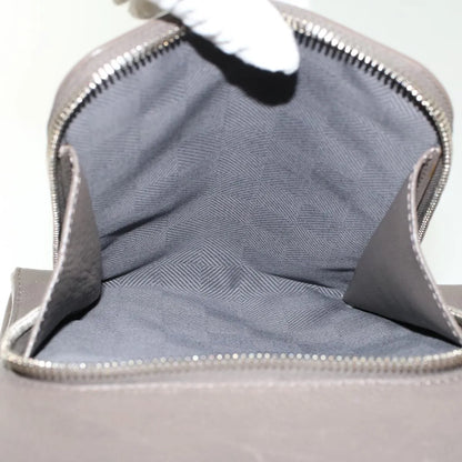 Louis Vuitton Naxos Leather, Gray, Leather, Shoulder Bag
