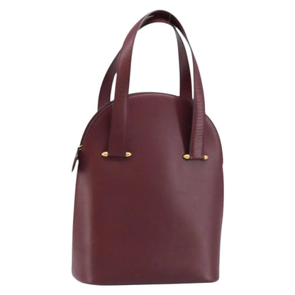 cartier Vintage must de Cartier Leather, Burgundy, Leather, Handbag