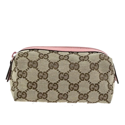 Gucci Cosmetic Case GG Canvas, Brown, Canvas, Clutch