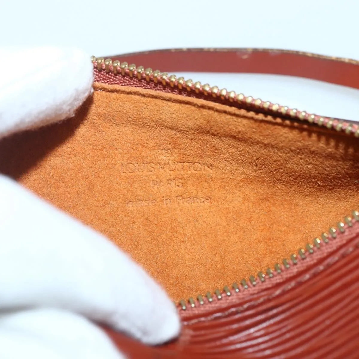 Louis Vuitton Soufflot Pochette Epi Leather, Brown, Leather, Clutch