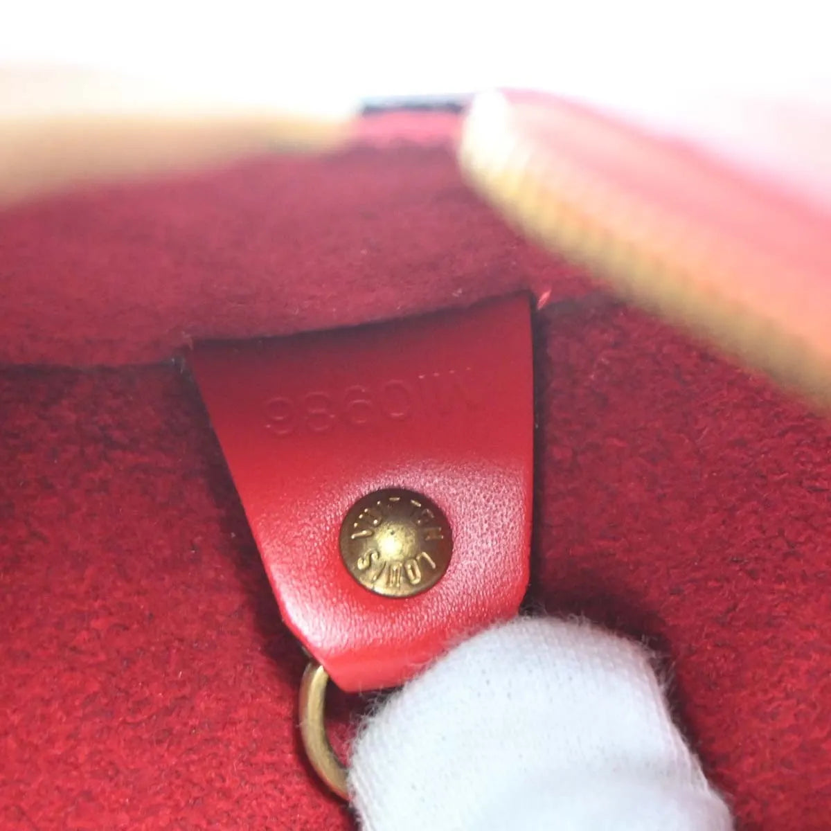 Louis Vuitton Soufflot Epi Leather, Red, Leather, Handbag