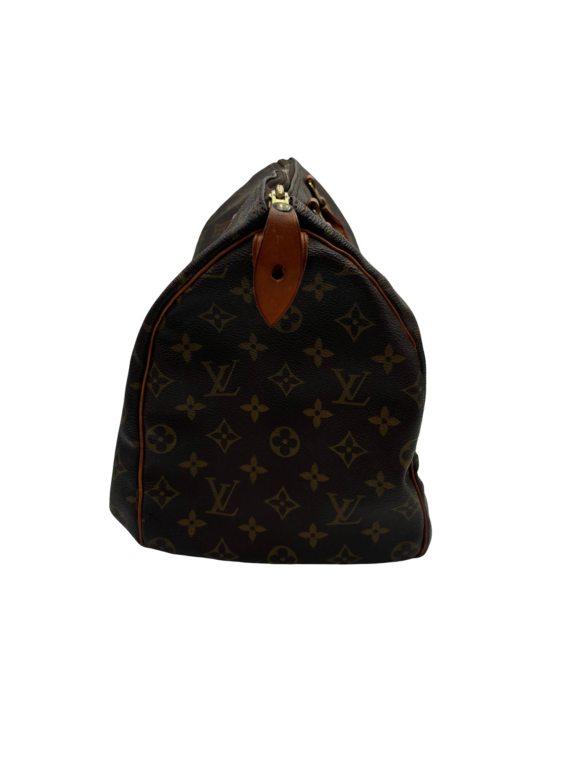 Louis Vuitton Speedy Monogram, Brown, Canvas, Handbag