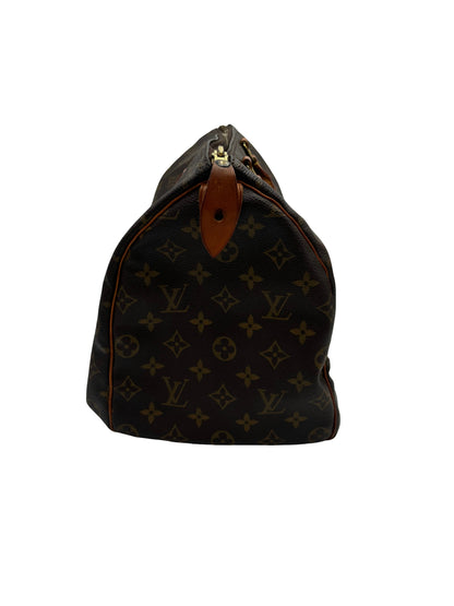 Louis Vuitton Speedy Monogram, Brown, Canvas, Handbag