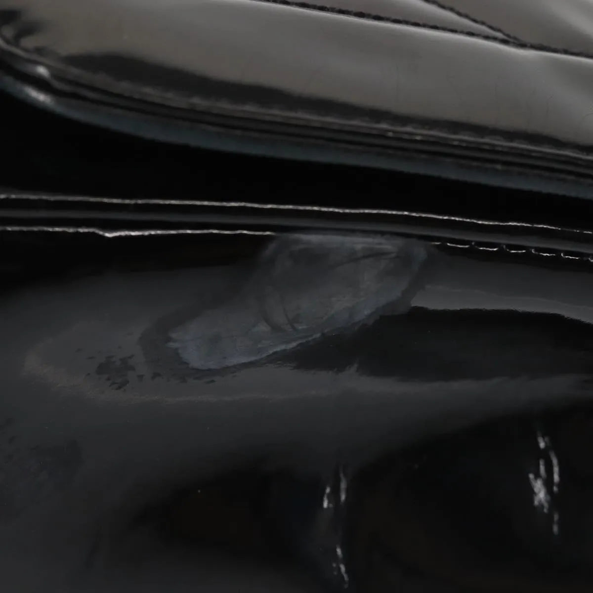 Chanel Vintage Diana Flap Quilted Patent, Black, Patent Leather, Shoulder Bag