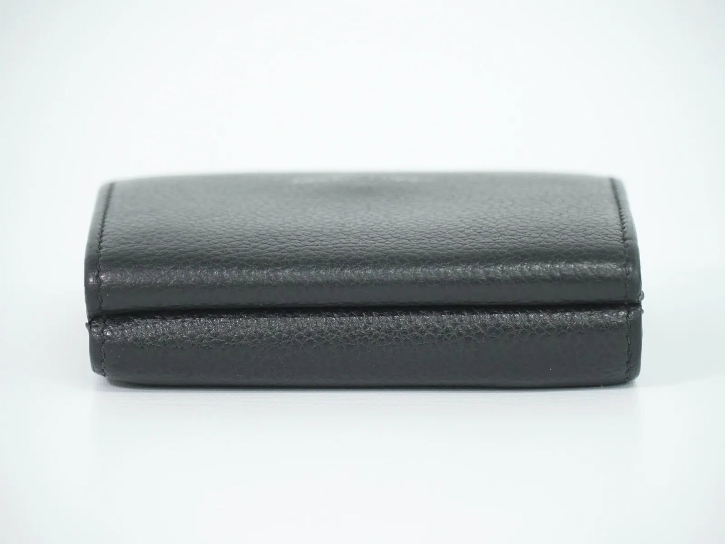 Saint Laurent Compact Matelasse Leather, Black, Leather, Wallet