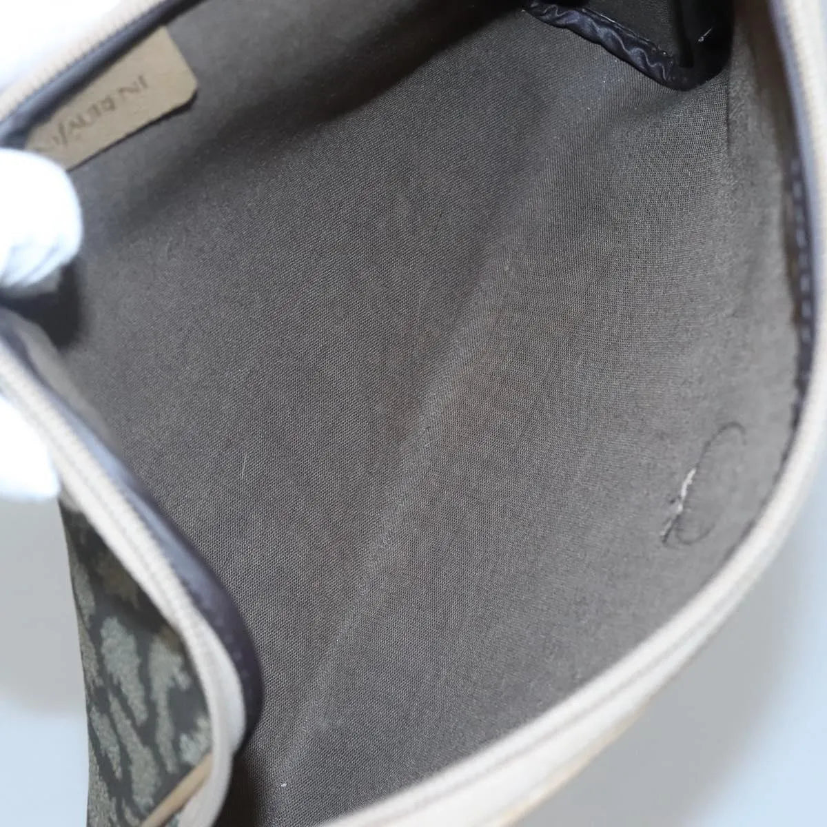 Saint Laurent Vintage Clutch PVC, Gray, Canvas, Clutch