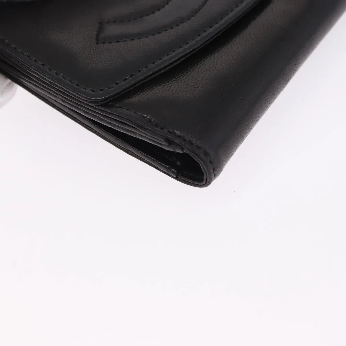 Chanel Vintage Timeless Bifold Lambskin, Black, Leather, Wallet