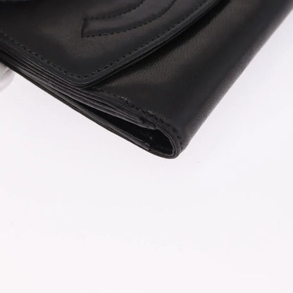 Chanel Vintage Timeless Bifold Lambskin, Black, Leather, Wallet