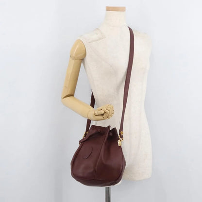 cartier Must de cartier Leather, Burgundy, Leather, Shoulder Bag