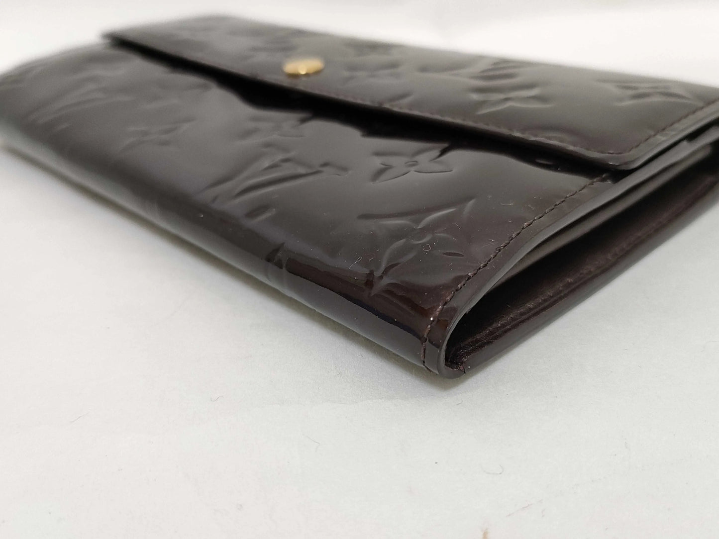 Louis Vuitton Portefeuille Sarah Patent Leather, Burgundy, Patent Leather, Wallet
