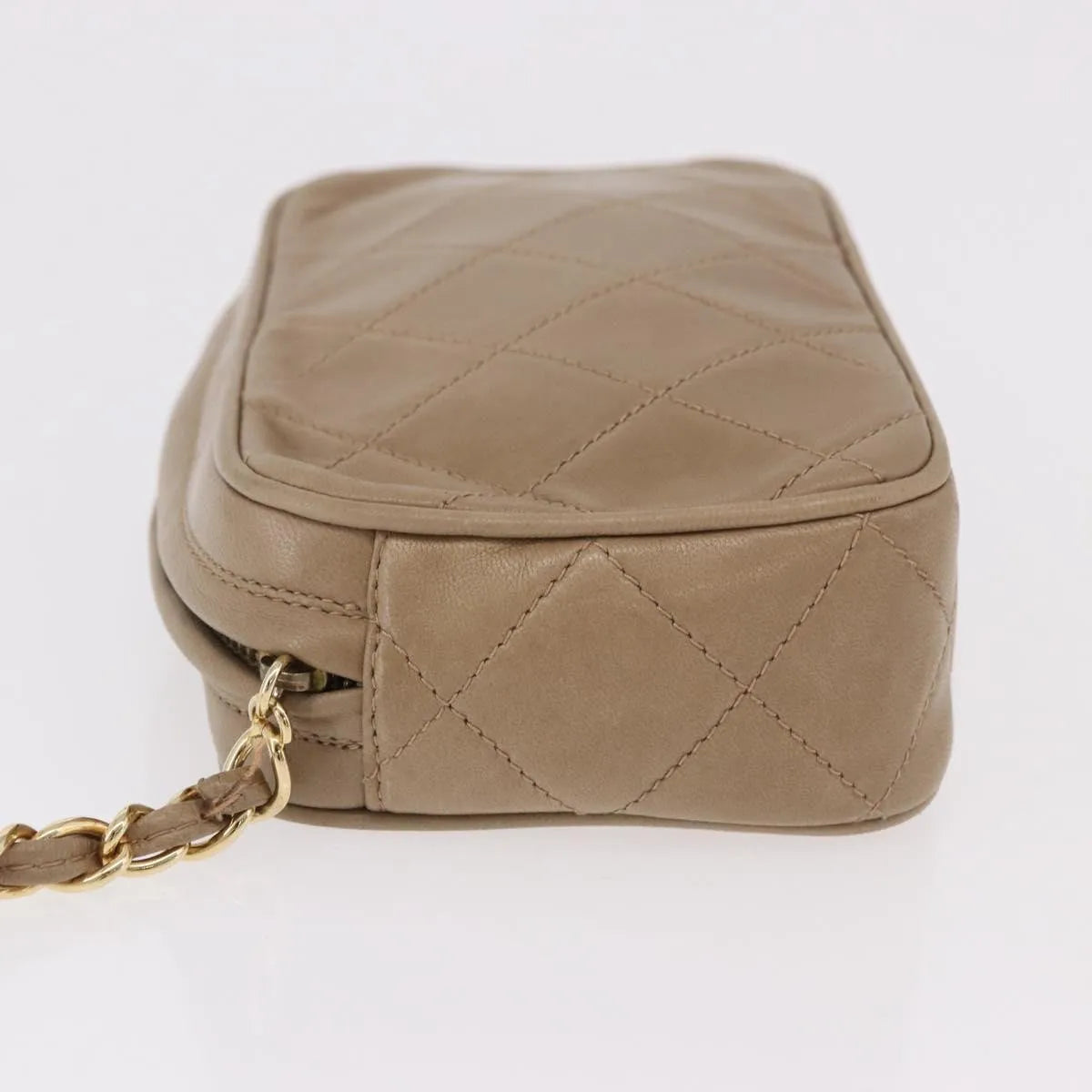 Chanel Vintage Clutch Leather, Beige, Leather, Clutch