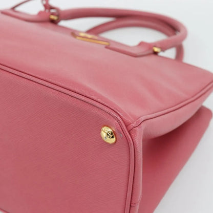 Prada Galleria Double Zip Tote Saffiano Leather, Pink, Leather, Handbag