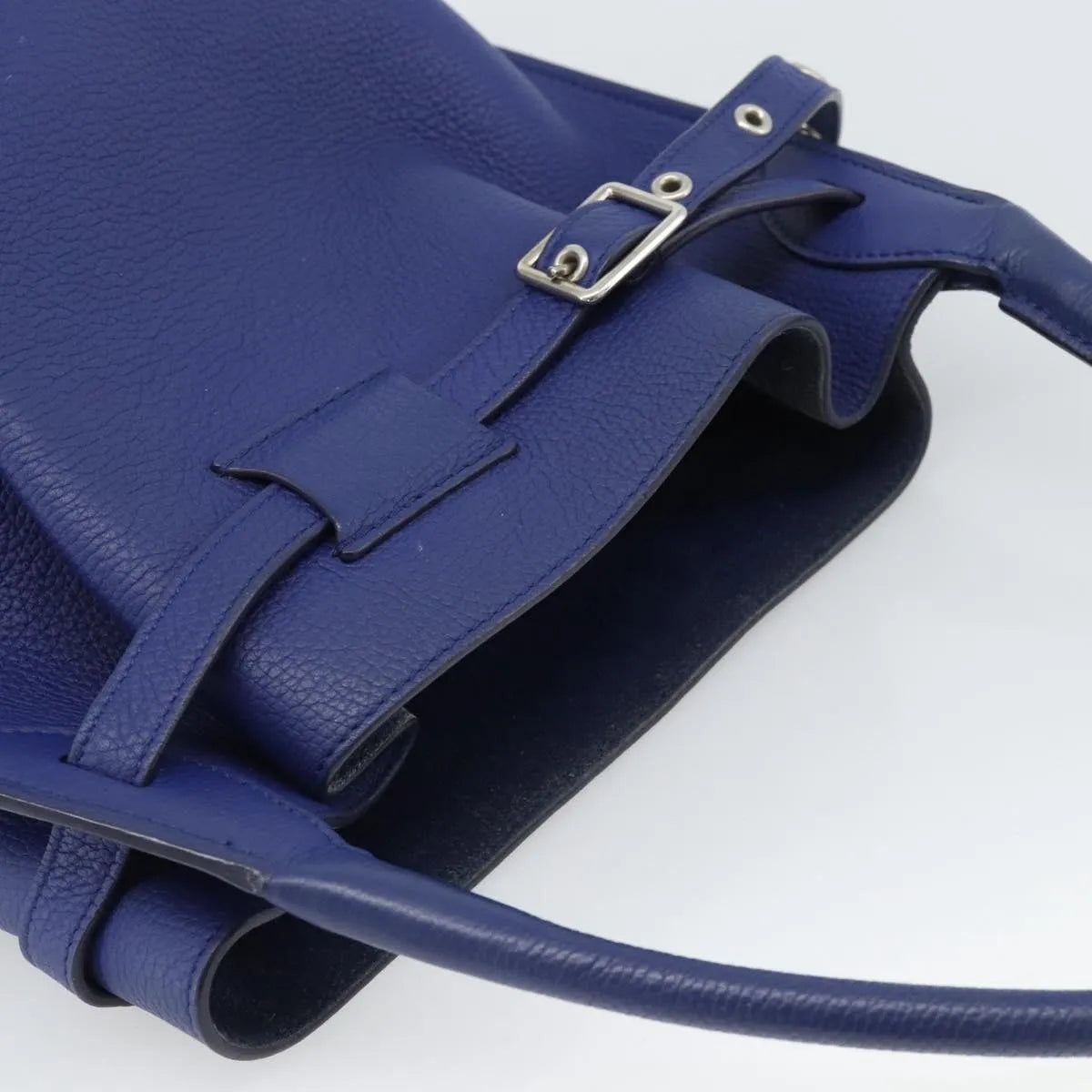 Celine Big Bag Bucket Leather, Blue, Leather, Handbag