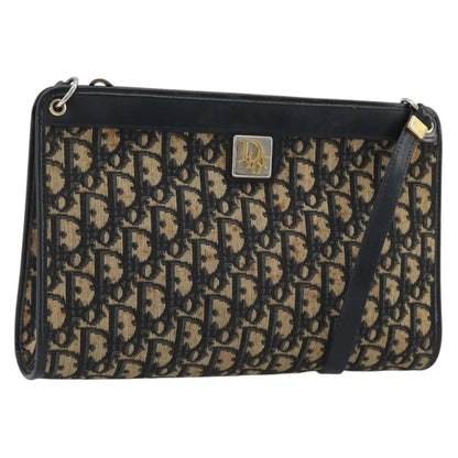 Christian Dior Vintage Trotter Canvas, Navy, Canvas, Shoulder Bag