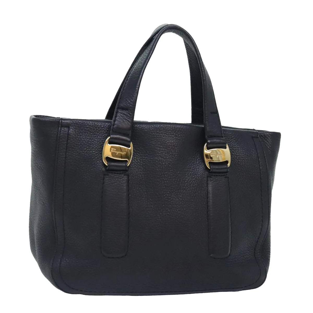 Salvatore Ferragamo Vala Leather, Black, Leather, Handbag