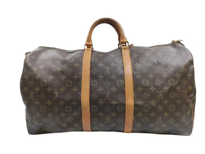 Louis Vuitton Keepall Monogram, Brown, Canvas, Travel Bag