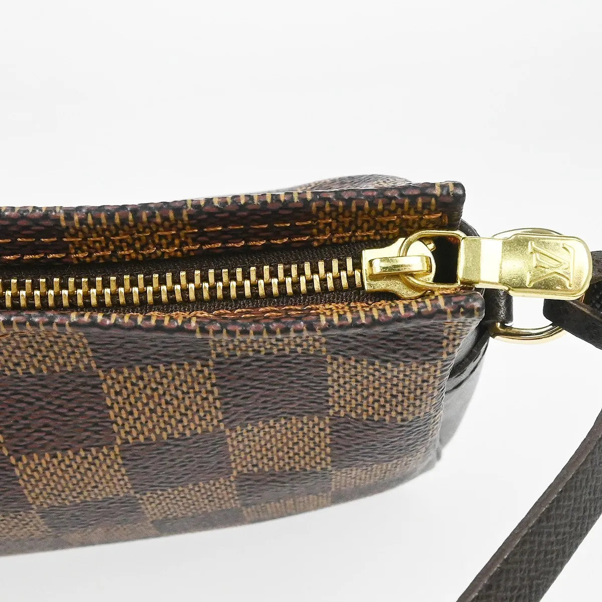 Louis Vuitton Trousse Make Up Damier, Brown, Canvas, Clutch