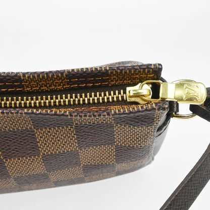 Louis Vuitton Trousse Make Up Damier, Brown, Canvas, Clutch