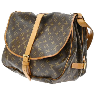 Louis Vuitton Saumur Monogram Canvas, Brown, Canvas, Shoulder Bag