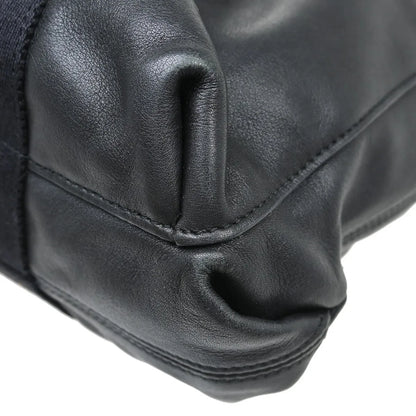 Hermes Horizontal Caravan Leather, Black, Leather, Tote Bag