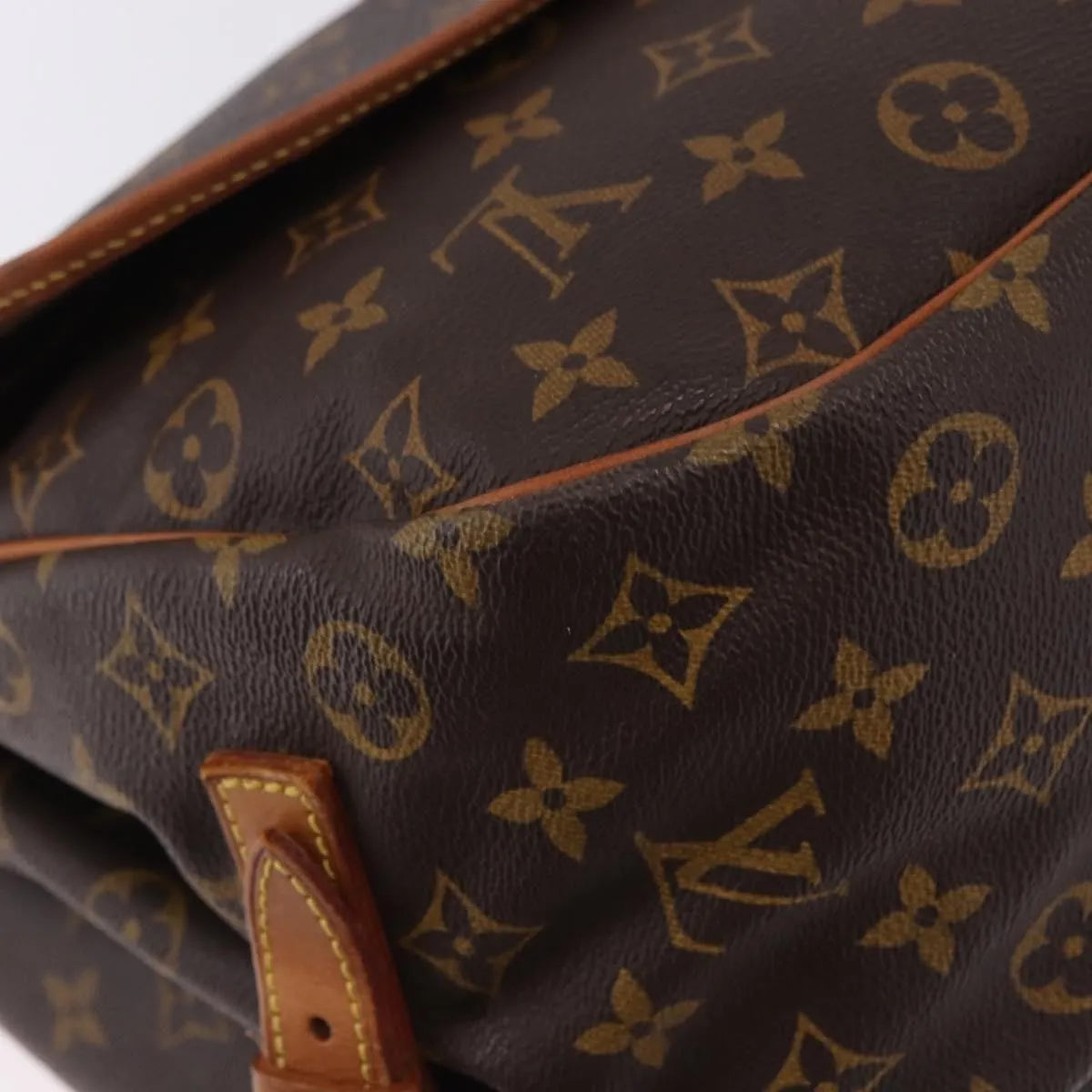 Louis Vuitton Saumur Monogram, Brown, Canvas, Shoulder Bag