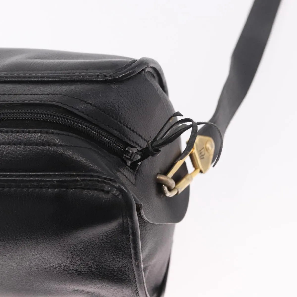 Christian Dior Vintage Leather, Black, Leather, Shoulder Bag