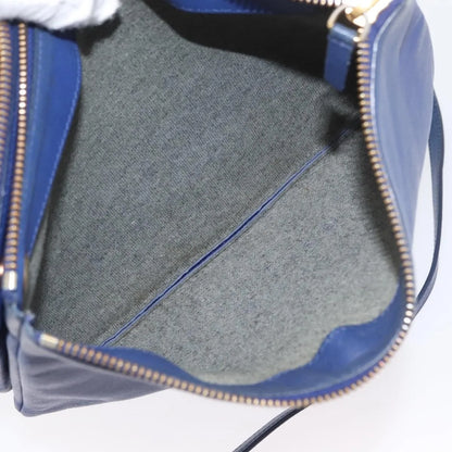 Celine Trio Leather, Blue, Leather, Shoulder Bag