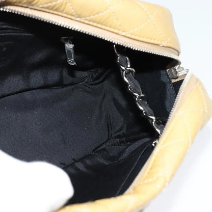 Chanel Camera Case Woven Stitch Patent, Beige, Glass, Shoulder Bag