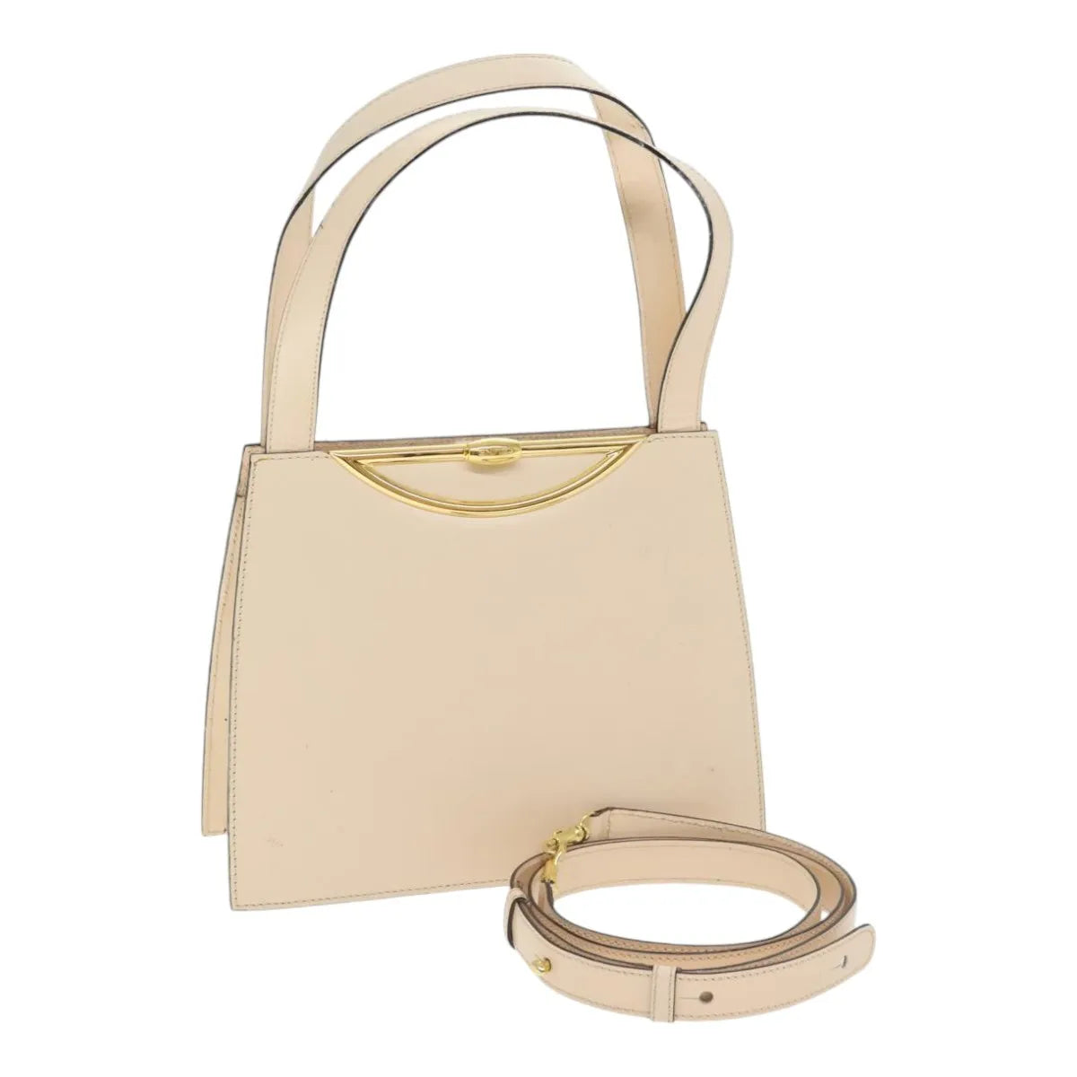 Celine vintage Leather, Ecru, Leather, Handbag
