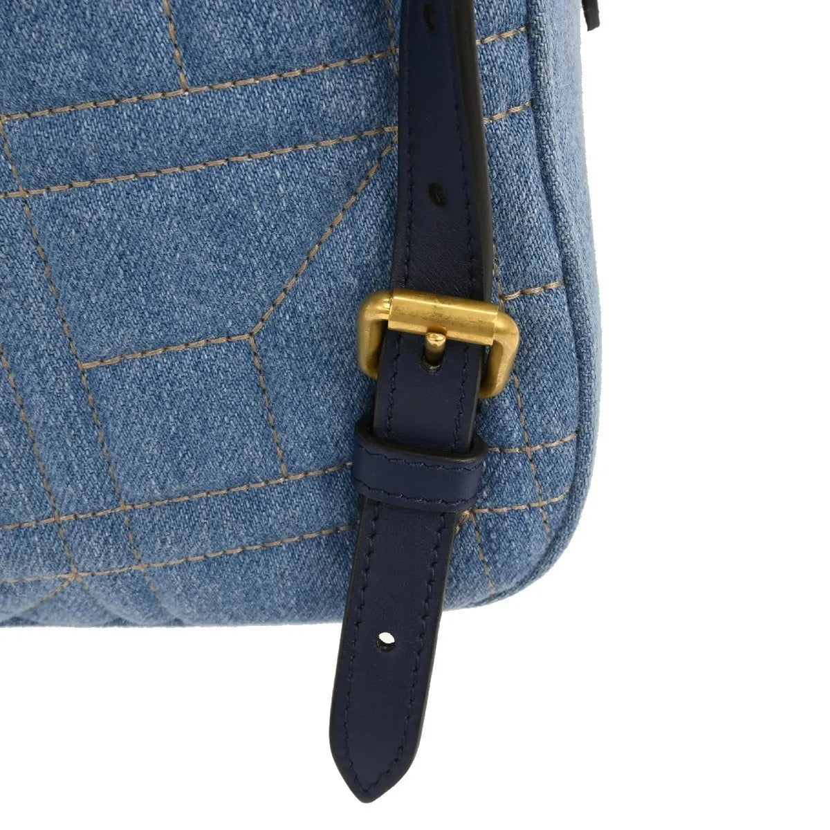 Gucci Backpack Embellished Wool, Blue, Denim, Backpack