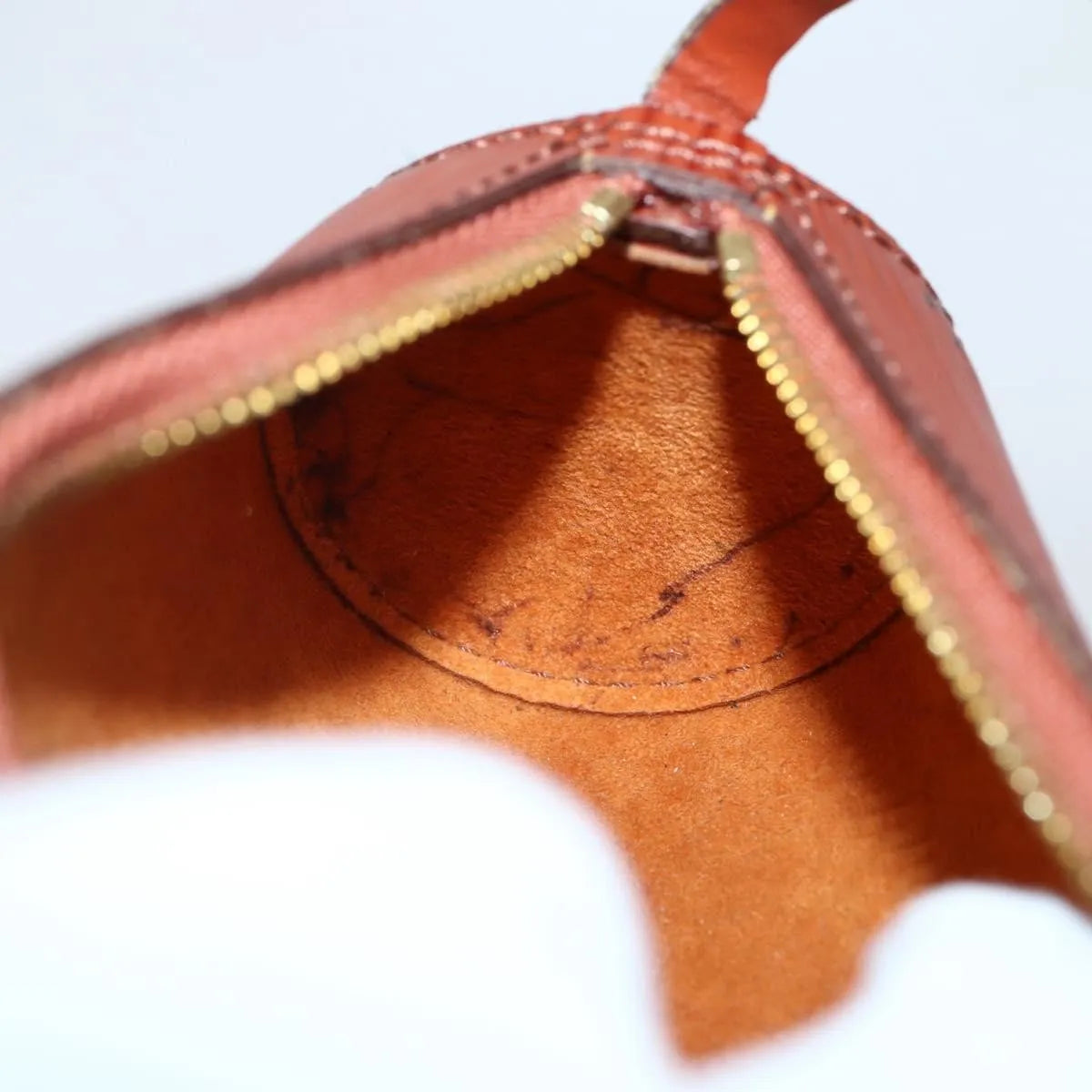 Louis Vuitton Soufflot Pochette Epi Leather, Brown, Leather, Clutch