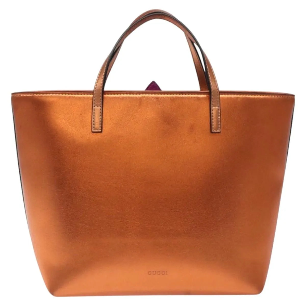 Gucci Children's Rainbow Tote Printed Leather, Copper, Leather, Handbag