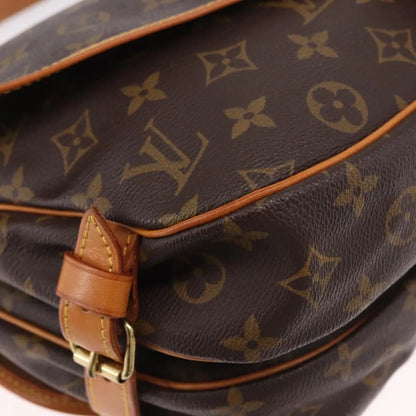 Louis Vuitton Saumur Canvas, Brown, Canvas, Shoulder Bag