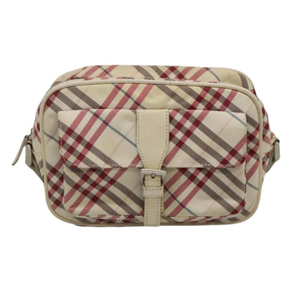 Burberry Nova Check Blue Label Nylon, White, Nylon, Shoulder Bag