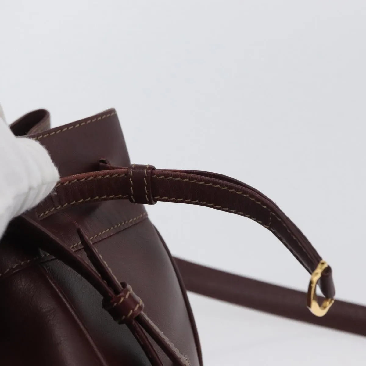 cartier Must de cartier Leather, Burgundy, Leather, Shoulder Bag