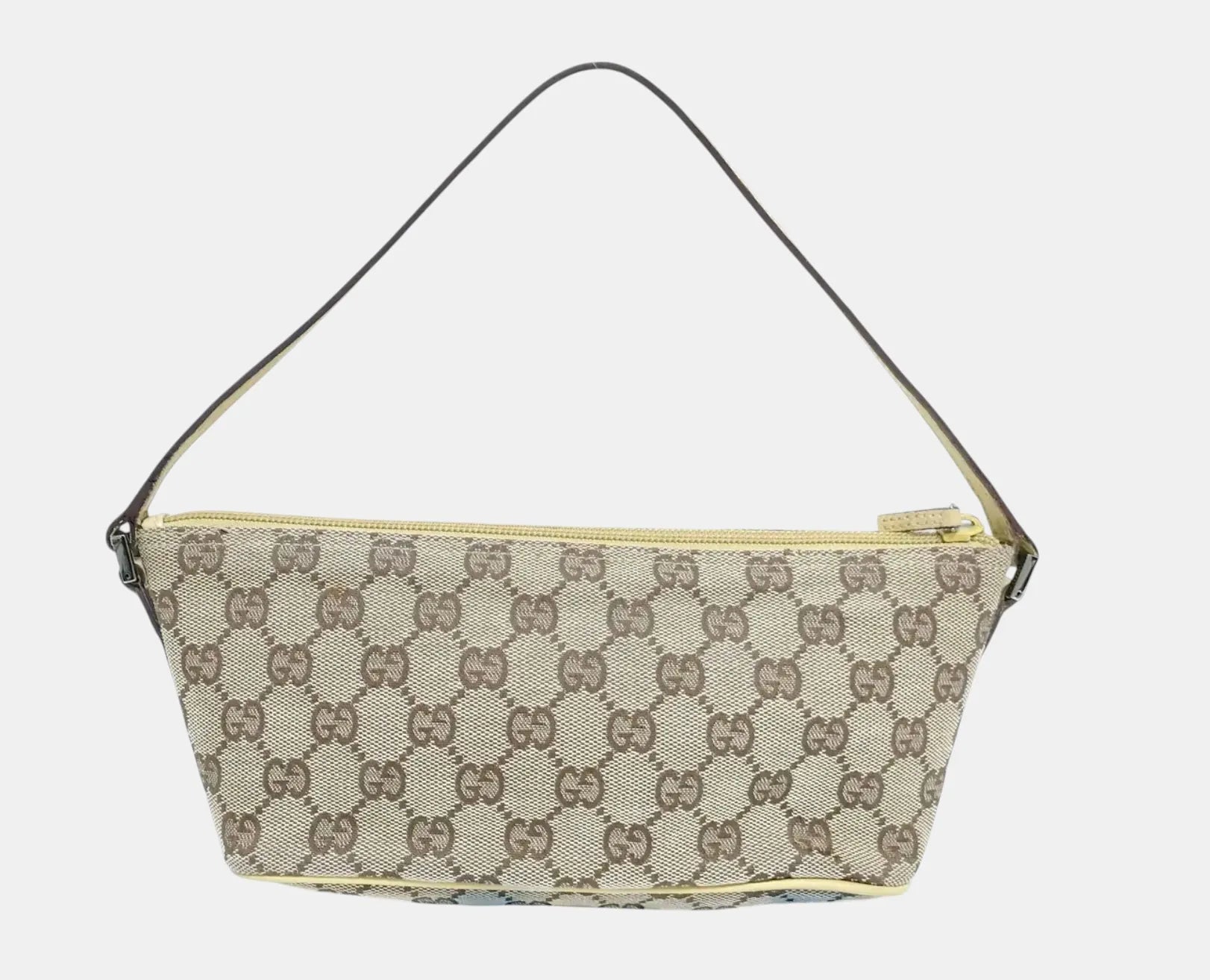 Gucci Vintage Boat Pochette GG Canvas, Beige, Canvas, Clutch