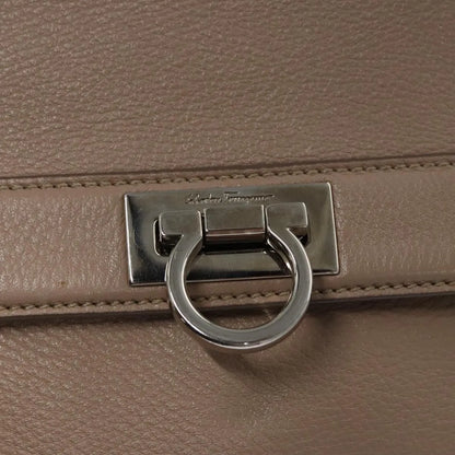 Salvatore Ferragamo Sofia Satchel Leather, Beige, Leather, Handbag