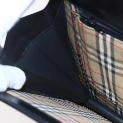 Burberry Nova Check Shoulder Bag Leather, Black, Leather, Shoulder Bag