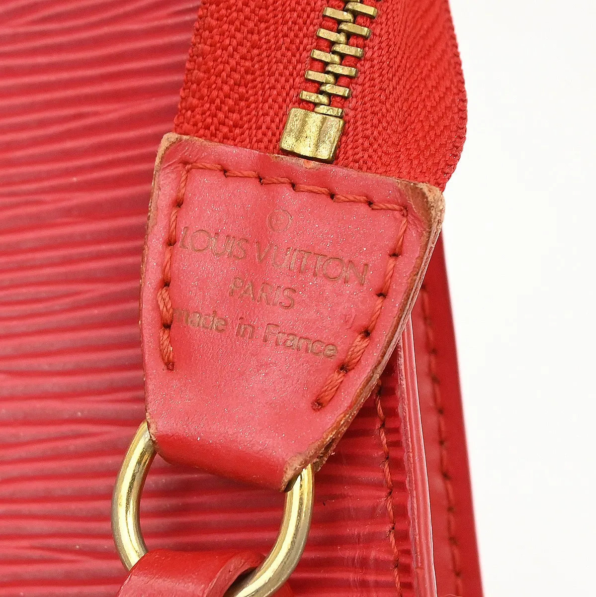 Louis Vuitton Pochette Accessoires Epi Leather, Red, Leather, Clutch